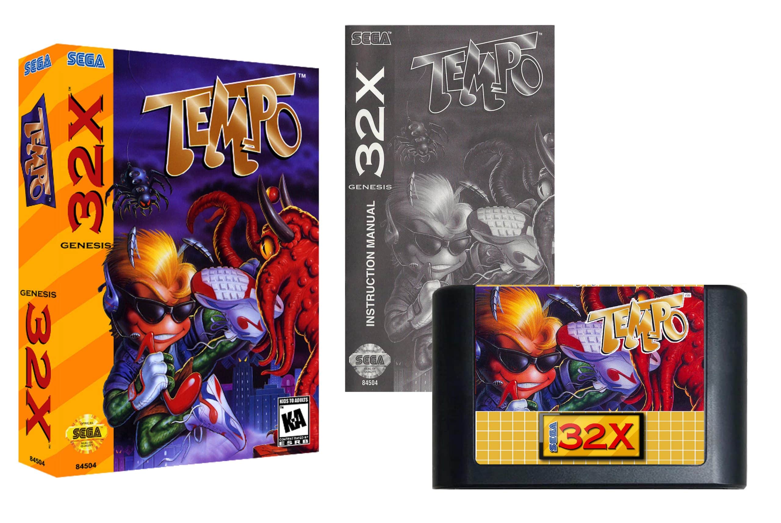 Tempo (Sega Genesis 32X) - Reproduction Video Game Cartridge with 