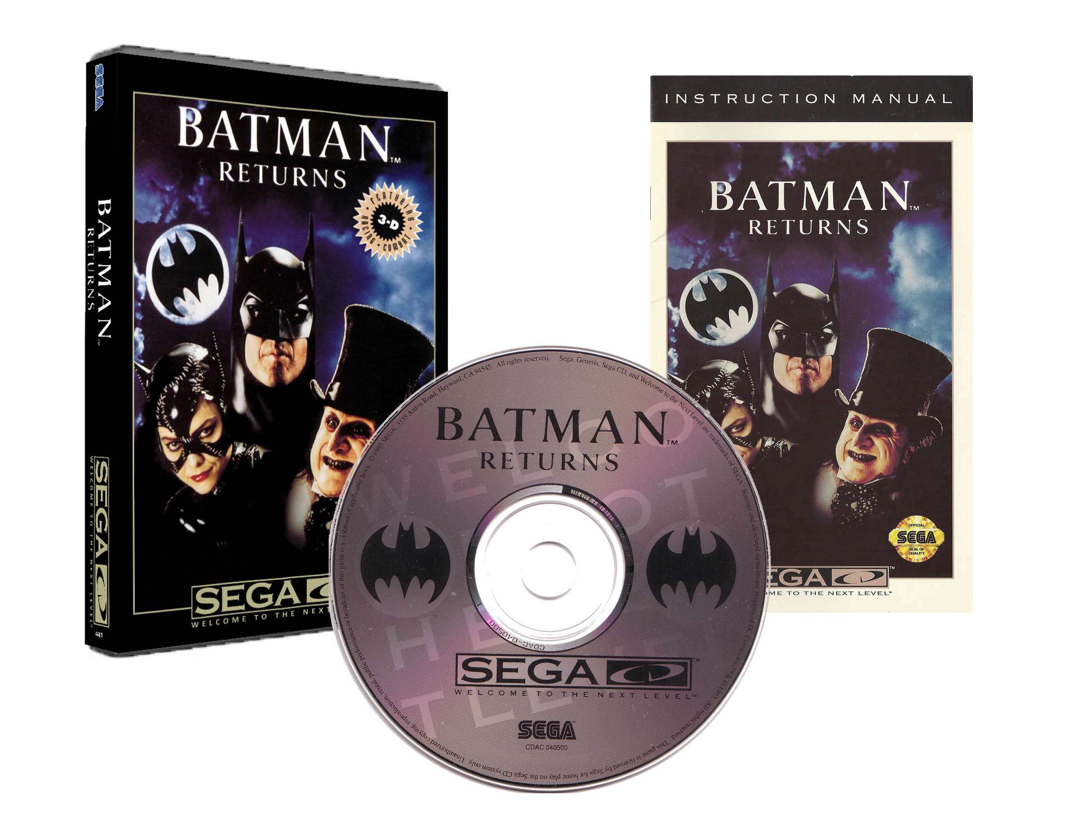 Batman Returns (Sega CD) - Reproduction Video Game CD with