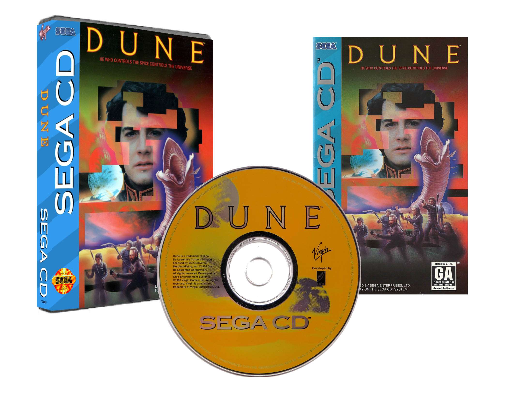 Dune (Sega CD) - Reproduction Video Game CD with Case and 